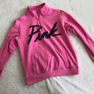 Small PINK Quarter zip sweater